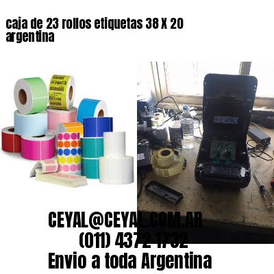 caja de 23 rollos etiquetas 38 X 20 argentina