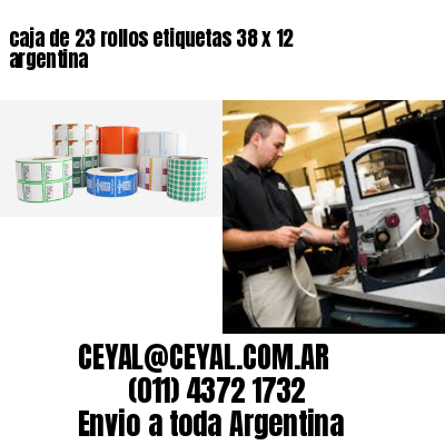 caja de 23 rollos etiquetas 38 x 12 argentina