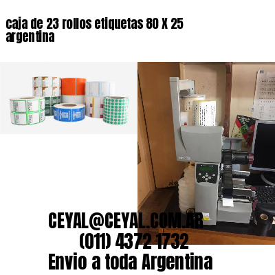 caja de 23 rollos etiquetas 80 X 25 argentina