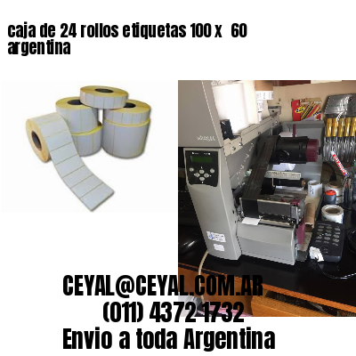 caja de 24 rollos etiquetas 100 x  60 argentina