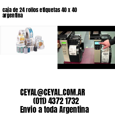caja de 24 rollos etiquetas 40 x 40 argentina
