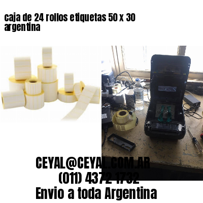 caja de 24 rollos etiquetas 50 x 30 argentina