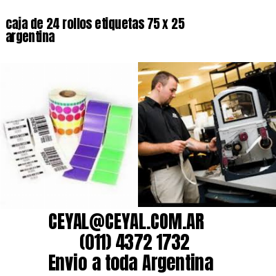 caja de 24 rollos etiquetas 75 x 25 argentina