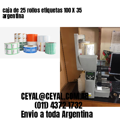 caja de 25 rollos etiquetas 100 X 35 argentina