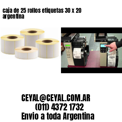 caja de 25 rollos etiquetas 30 x 20 argentina