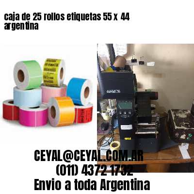 caja de 25 rollos etiquetas 55 x 44 argentina