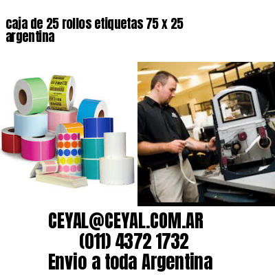 caja de 25 rollos etiquetas 75 x 25 argentina