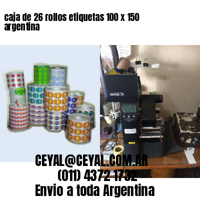 caja de 26 rollos etiquetas 100 x 150 argentina