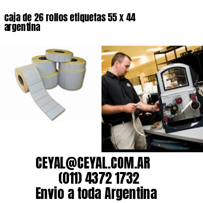 caja de 26 rollos etiquetas 55 x 44 argentina