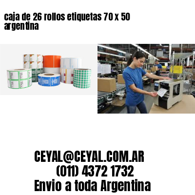caja de 26 rollos etiquetas 70 x 50 argentina