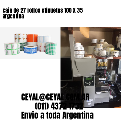 caja de 27 rollos etiquetas 100 X 35 argentina