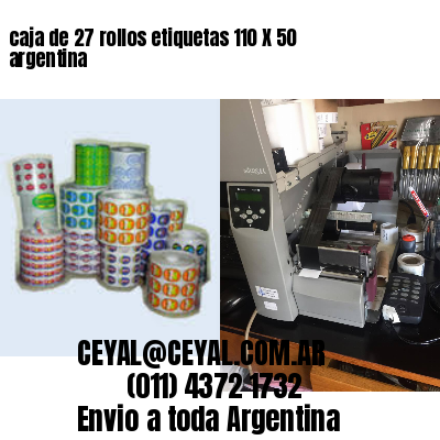 caja de 27 rollos etiquetas 110 X 50 argentina