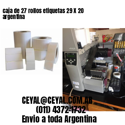 caja de 27 rollos etiquetas 29 X 20 argentina