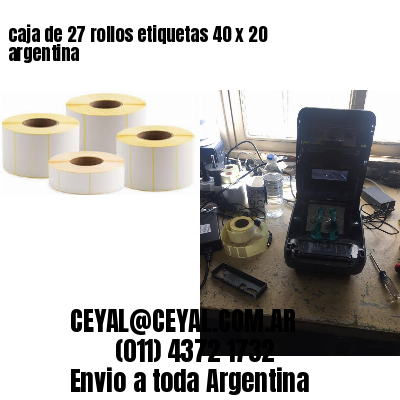 caja de 27 rollos etiquetas 40 x 20 argentina
