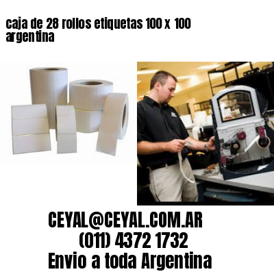 caja de 28 rollos etiquetas 100 x 100 argentina