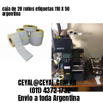caja de 28 rollos etiquetas 110 X 50 argentina