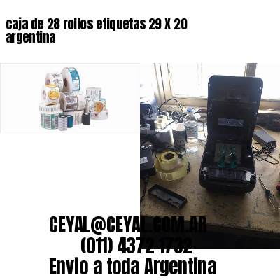 caja de 28 rollos etiquetas 29 X 20 argentina