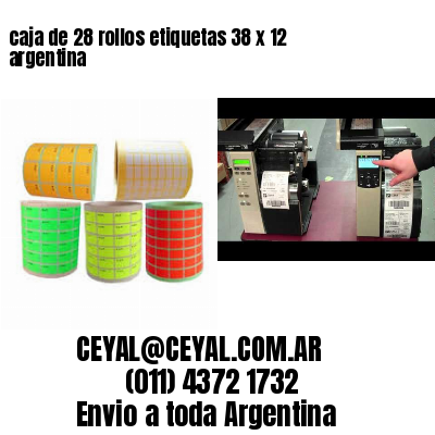 caja de 28 rollos etiquetas 38 x 12 argentina