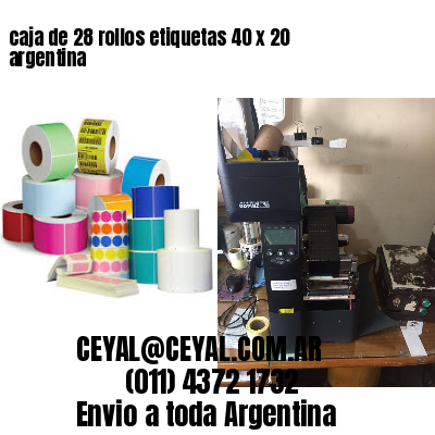 caja de 28 rollos etiquetas 40 x 20 argentina