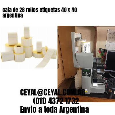 caja de 28 rollos etiquetas 40 x 40 argentina