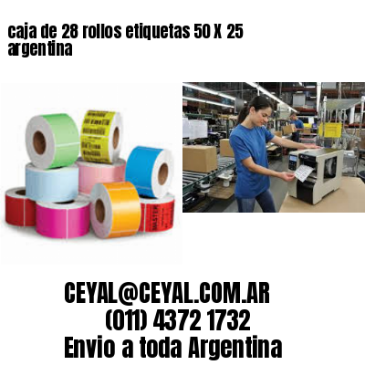 caja de 28 rollos etiquetas 50 X 25 argentina