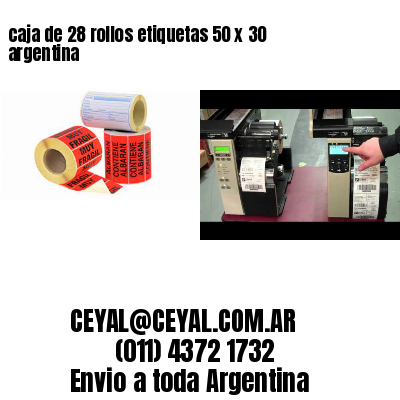 caja de 28 rollos etiquetas 50 x 30 argentina