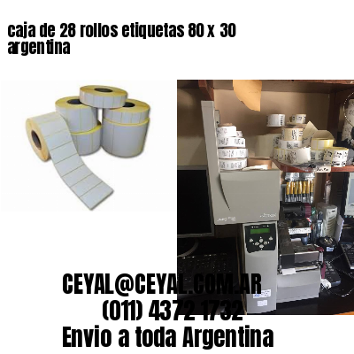 caja de 28 rollos etiquetas 80 x 30 argentina