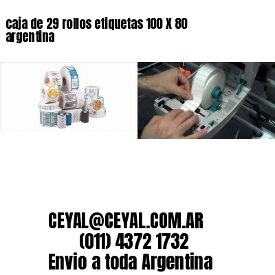 caja de 29 rollos etiquetas 100 X 80 argentina