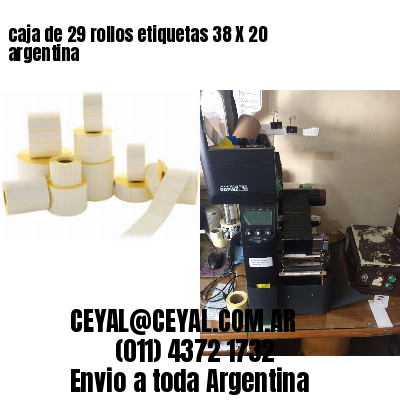 caja de 29 rollos etiquetas 38 X 20 argentina