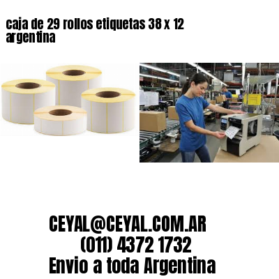 caja de 29 rollos etiquetas 38 x 12 argentina