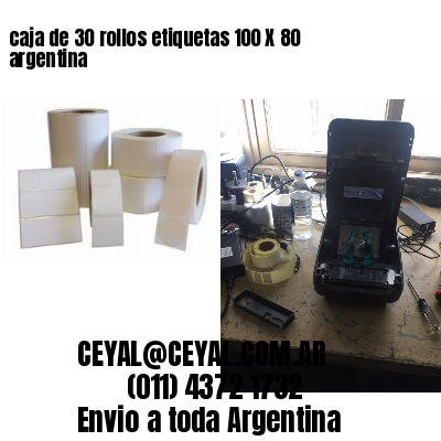 caja de 30 rollos etiquetas 100 X 80 argentina