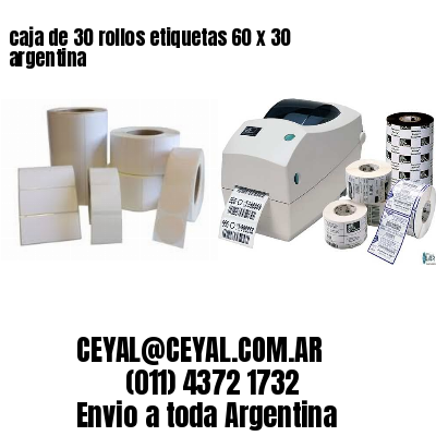 caja de 30 rollos etiquetas 60 x 30 argentina
