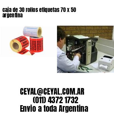 caja de 30 rollos etiquetas 70 x 50 argentina