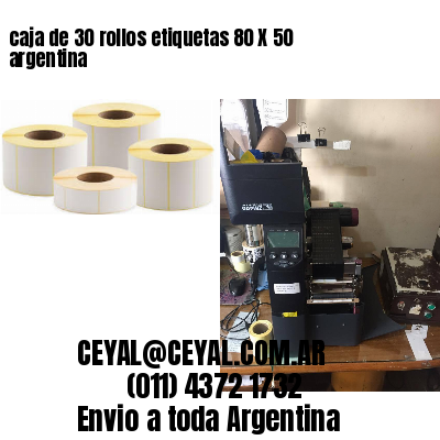 caja de 30 rollos etiquetas 80 X 50 argentina