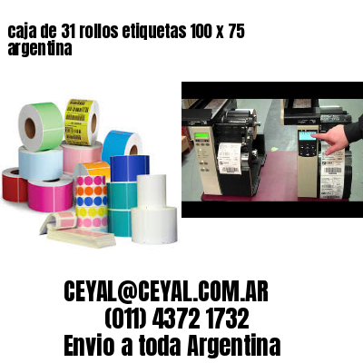 caja de 31 rollos etiquetas 100 x 75 argentina
