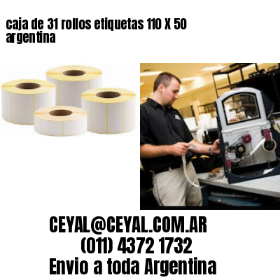 caja de 31 rollos etiquetas 110 X 50 argentina