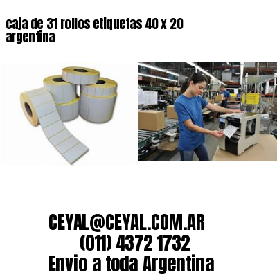caja de 31 rollos etiquetas 40 x 20 argentina