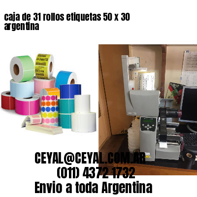 caja de 31 rollos etiquetas 50 x 30 argentina