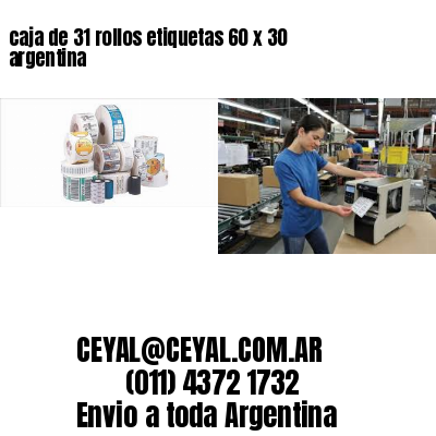 caja de 31 rollos etiquetas 60 x 30 argentina