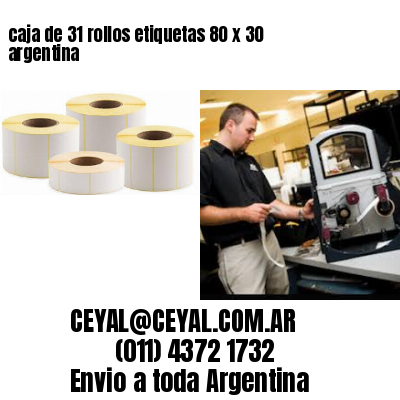 caja de 31 rollos etiquetas 80 x 30 argentina