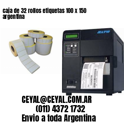 caja de 32 rollos etiquetas 100 x 150 argentina