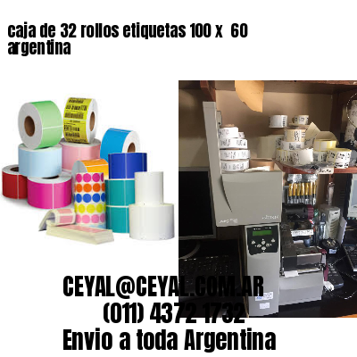caja de 32 rollos etiquetas 100 x  60 argentina