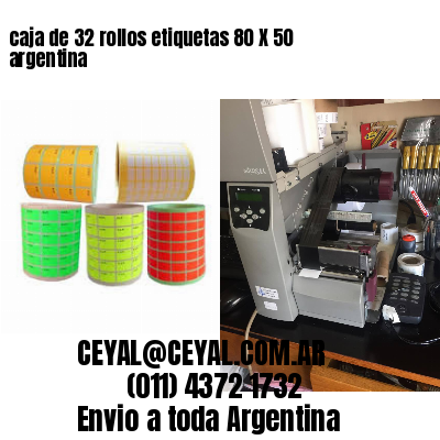 caja de 32 rollos etiquetas 80 X 50 argentina