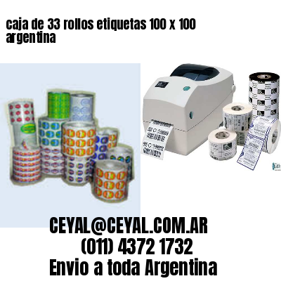 caja de 33 rollos etiquetas 100 x 100 argentina
