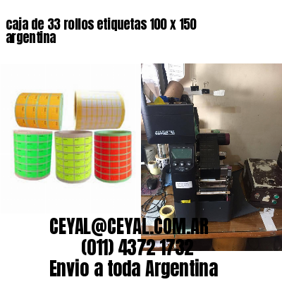 caja de 33 rollos etiquetas 100 x 150 argentina