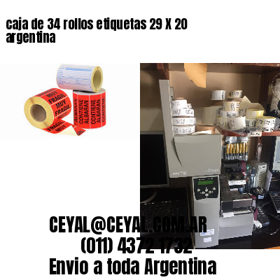 caja de 34 rollos etiquetas 29 X 20 argentina
