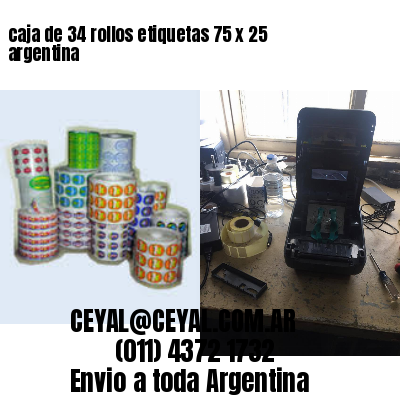 caja de 34 rollos etiquetas 75 x 25 argentina