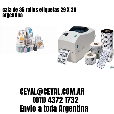 caja de 35 rollos etiquetas 29 X 20 argentina