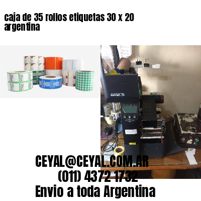 caja de 35 rollos etiquetas 30 x 20 argentina