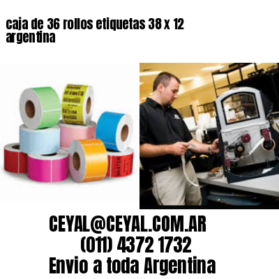 caja de 36 rollos etiquetas 38 x 12 argentina